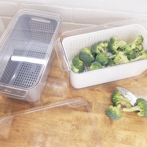 New Fridge Organizers/Produce Savers - Set of 2 Leachate Baskets - Picture 1 of 5